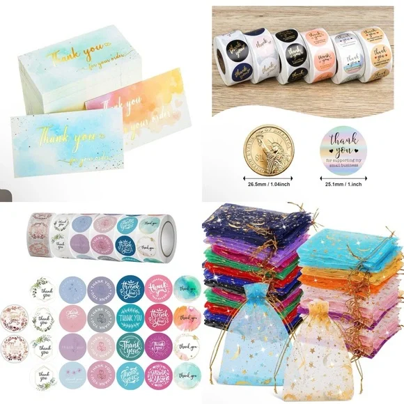 Buy Now 550 Bundle of Thank You Card, Stickers & Gift Bags - Picture 1 of 5
